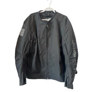 Speed & Strength Mens Small Motorcycle Riding Jacket Armored Padded Vented Black